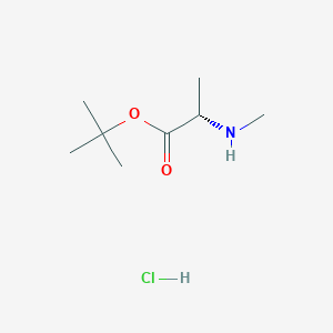 molecular formula C8H18ClNO2 B554881 (S)-tert-Butyl 2-(methylamino)propanoate hydrochloride CAS No. 103614-40-0