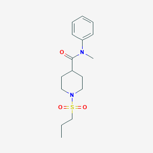 molecular formula C16H24N2O3S B5548824 N-methyl-N-phenyl-1-propylsulfonylpiperidine-4-carboxamide 