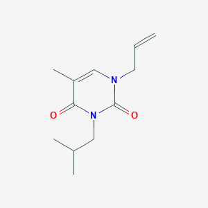 molecular formula C12H18N2O2 B5548831 5-METHYL-3-(2-METHYLPROPYL)-1-(PROP-2-EN-1-YL)-1,2,3,4-TETRAHYDROPYRIMIDINE-2,4-DIONE 