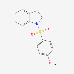 molecular formula C15H15NO3S B5548856 [(4-Methoxyphenyl)sulfonyl]indoline CAS No. 346692-28-2