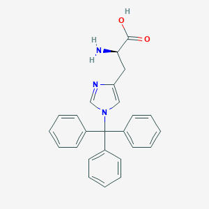 molecular formula C25H23N3O2 B554887 (R)-2-Amino-3-(1-trityl-1H-imidazol-4-yl)propanoic acid CAS No. 199119-46-5