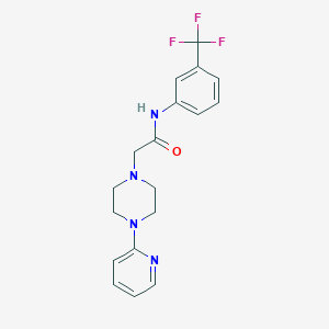 molecular formula C18H19F3N4O B5548878 2-(4-Pyridin-2-yl-piperazin-1-yl)-N-(3-trifluoromethyl-phenyl)-acetamide 