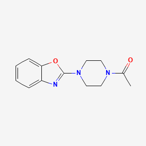 molecular formula C13H15N3O2 B5548984 1-[4-(1,3-benzoxazol-2-yl)piperazin-1-yl]ethan-1-one 