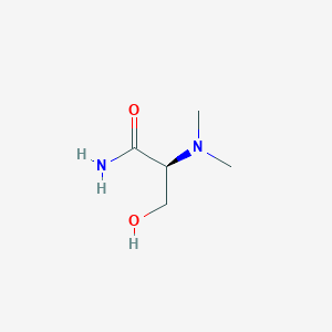 molecular formula C5H12N2O2 B055490 (2S)-2-(Dimethylamino)-3-hydroxypropanamide CAS No. 116853-49-7