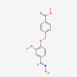 molecular formula C17H17NO5 B5549046 methyl 4-({4-[(E)-(hydroxyimino)methyl]-2-methoxyphenoxy}methyl)benzoate 