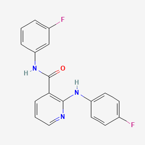 molecular formula C18H13F2N3O B5549062 N-(3-fluorophenyl)-2-[(4-fluorophenyl)amino]pyridine-3-carboxamide 