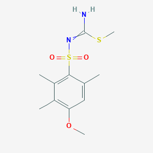 molecular formula C12H18N2O3S2 B554909 methyl N'-(4-methoxy-2,3,6-trimethylphenyl)sulfonylcarbamimidothioate CAS No. 185674-97-9