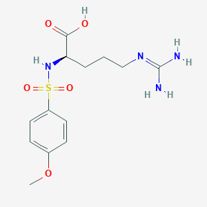 molecular formula C13H20N4O5S B554913 (2R)-5-(Diaminomethylideneamino)-2-[(4-methoxyphenyl)sulfonylamino]pentanoic acid CAS No. 200188-25-6