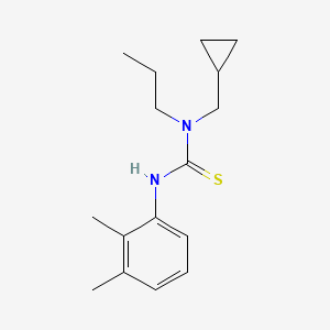 molecular formula C16H24N2S B5549369 N-CYCLOPROPYLMETHYL-N'-(2,3-DIMETHYLPHENYL)-N-PROPYLTHIOUREA 