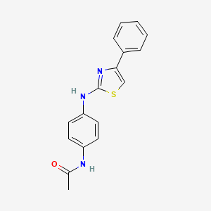 molecular formula C17H15N3OS B5549389 N-[4-[(4-phenyl-1,3-thiazol-2-yl)amino]phenyl]acetamide 