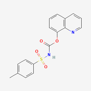 molecular formula C17H14N2O4S B5549410 Quinolin-8-yl tosylcarbamate 