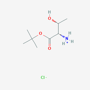 molecular formula C8H18ClNO3 B554945 (2S,3R)-tert-Butyl 2-amino-3-hydroxybutanoate hydrochloride CAS No. 69320-90-7