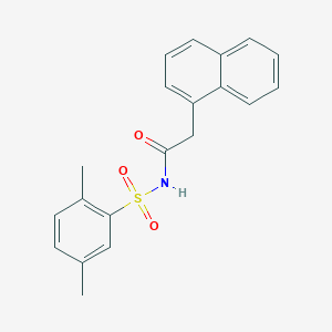 molecular formula C20H19NO3S B5549548 N-(2,5-dimethylphenyl)sulfonyl-2-naphthalen-1-ylacetamide 
