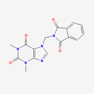 molecular formula C16H13N5O4 B5549618 7-[(1,3-Dioxoisoindol-2-yl)methyl]-1,3-dimethylpurine-2,6-dione 