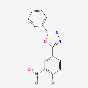 molecular formula C14H8BrN3O3 B5549620 2-(4-bromo-3-nitrophenyl)-5-phenyl-1,3,4-oxadiazole 