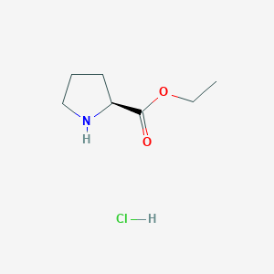 molecular formula C7H14ClNO2 B554963 (S)-Ethyl pyrrolidine-2-carboxylate hydrochloride CAS No. 33305-75-8