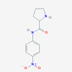molecular formula C13H14F3N3O5 B554966 (S)-N-(4-Nitrophenyl)pyrrolidine-2-carboxamide 2,2,2-trifluoroacetate CAS No. 108321-19-3
