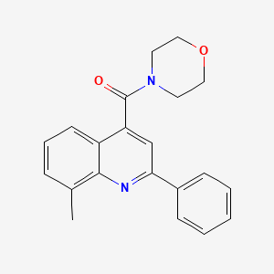 molecular formula C21H20N2O2 B5549718 (8-METHYL-2-PHENYL-4-QUINOLYL)(MORPHOLINO)METHANONE 