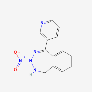 molecular formula C13H11N5O2 B5549740 3-Nitro-5-pyridin-3-yl-1,2-dihydro-2,3,4-benzotriazepine 