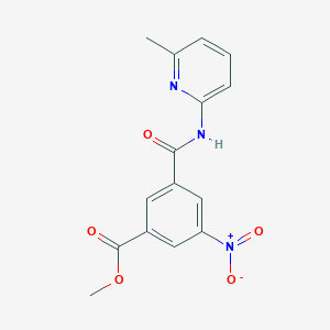 molecular formula C15H13N3O5 B5549898 Methyl 3-[(6-methylpyridin-2-yl)carbamoyl]-5-nitrobenzoate 