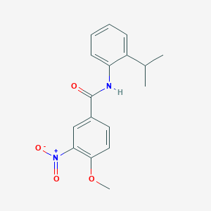 molecular formula C17H18N2O4 B5549926 4-methoxy-3-nitro-N-[2-(propan-2-yl)phenyl]benzamide 