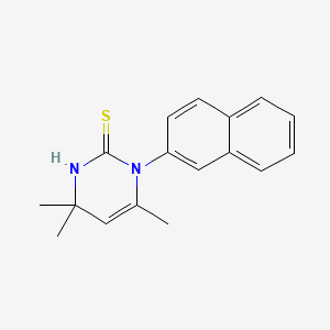 molecular formula C17H18N2S B5550033 4,6,6-trimethyl-3-naphthalen-2-yl-1H-pyrimidine-2-thione CAS No. 63704-50-7