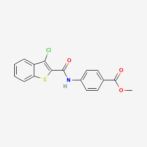 molecular formula C17H12ClNO3S B5550105 Methyl 4-(3-chloro-1-benzothiophene-2-amido)benzoate 