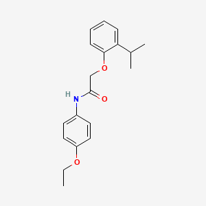 molecular formula C19H23NO3 B5550119 N-(4-ethoxyphenyl)-2-(2-propan-2-ylphenoxy)acetamide 