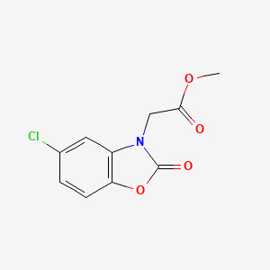 molecular formula C10H8ClNO4 B5550197 METHYL 2-(5-CHLORO-2-OXO-2,3-DIHYDRO-1,3-BENZOXAZOL-3-YL)ACETATE 