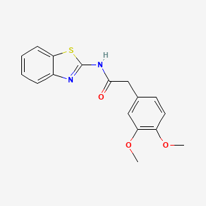 molecular formula C17H16N2O3S B5550216 N-(1,3-benzothiazol-2-yl)-2-(3,4-dimethoxyphenyl)acetamide 