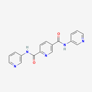 molecular formula C17H13N5O2 B5550220 2-N,5-N-dipyridin-3-ylpyridine-2,5-dicarboxamide 