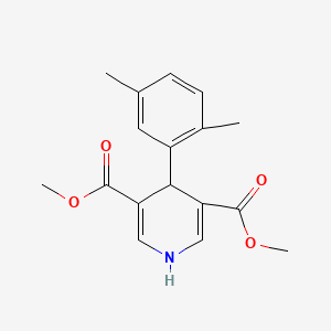 molecular formula C17H19NO4 B5550236 3,5-DIMETHYL 4-(2,5-DIMETHYLPHENYL)-1,4-DIHYDROPYRIDINE-3,5-DICARBOXYLATE 