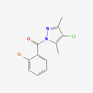 molecular formula C12H10BrClN2O B5550256 (2-bromophenyl)(4-chloro-3,5-dimethyl-1H-pyrazol-1-yl)methanone CAS No. 5910-57-6