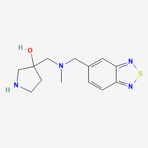 molecular formula C13H18N4OS B5550263 3-{[(2,1,3-benzothiadiazol-5-ylmethyl)(methyl)amino]methyl}-3-pyrrolidinol dihydrochloride 