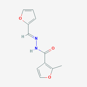 molecular formula C11H10N2O3 B5550289 2-METHYL-FURAN-3-CARBOXYLIC ACID FURAN-2-YLMETHYLENE-HYDRAZIDE 