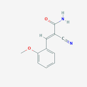 molecular formula C11H10N2O2 B5550365 2-Cyano-3-(2-methoxyphenyl)-2-propenamide CAS No. 19310-61-3