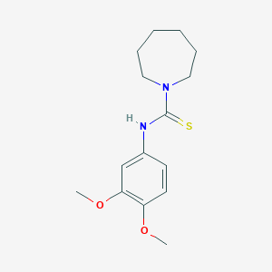 molecular formula C15H22N2O2S B5550409 N-(3,4-dimethoxyphenyl)azepane-1-carbothioamide 