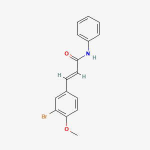 molecular formula C16H14BrNO2 B5550510 (2E)-3-(3-bromo-4-methoxyphenyl)-N-phenylprop-2-enamide 