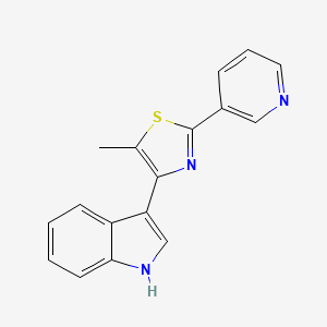 molecular formula C17H13N3S B5550569 4-(1H-INDOL-3-YL)-5-METHYL-2-(3-PYRIDYL)-1,3-THIAZOLE 