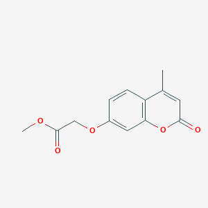 molecular formula C13H12O5 B5550572 Acetic acid, [(4-methyl-2-oxo-2H-1-benzopyran-7-yl)oxy]-, methyl ester CAS No. 89316-64-3