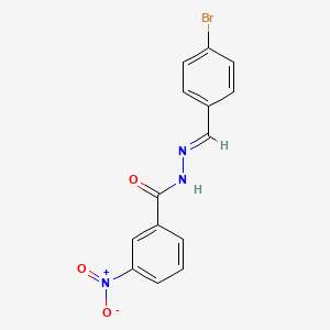 molecular formula C14H10BrN3O3 B5550710 N'-(4-bromobenzylidene)-3-nitrobenzohydrazide 