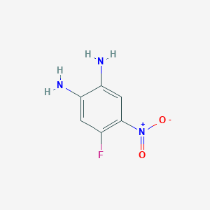 molecular formula C6H6FN3O2 B055508 4-Fluoro-5-nitrobenzene-1,2-diamine CAS No. 113269-06-0
