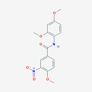 molecular formula C16H16N2O6 B5550806 N-(2,4-dimethoxyphenyl)-4-methoxy-3-nitrobenzamide 