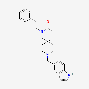 molecular formula C26H31N3O B5550882 9-(1H-indol-5-ylmethyl)-2-(2-phenylethyl)-2,9-diazaspiro[5.5]undecan-3-one 