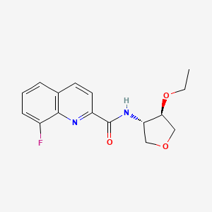 molecular formula C16H17FN2O3 B5550886 N-[(3S,4R)-4-ethoxyoxolan-3-yl]-8-fluoroquinoline-2-carboxamide 