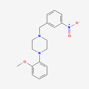 molecular formula C18H21N3O3 B5550970 1-(2-methoxyphenyl)-4-[(3-nitrophenyl)methyl]piperazine 