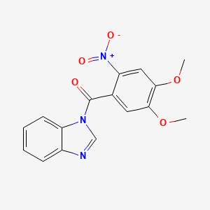 molecular formula C16H13N3O5 B5551129 1-(4,5-DIMETHOXY-2-NITROBENZOYL)-1H-1,3-BENZODIAZOLE 
