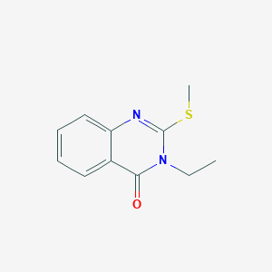 molecular formula C11H12N2OS B5551203 3-ethyl-2-(methylsulfanyl)-3,4-dihydroquinazolin-4-one 