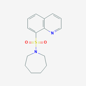 molecular formula C15H18N2O2S B5551222 8-(Azepan-1-ylsulfonyl)quinoline 