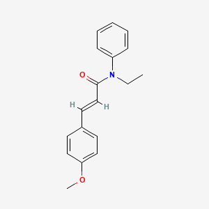 molecular formula C18H19NO2 B5551237 (2E)-N-ethyl-3-(4-methoxyphenyl)-N-phenylprop-2-enamide 